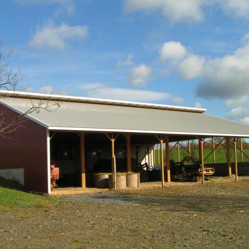 Farm implement shed