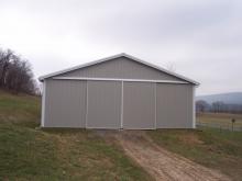 40x60x12 Pole Barn with Split Sliding Doors