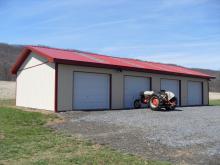 30x60x10 Four Bay Implement Shed