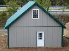 24x32x10 Garage with Attic Space Loft and Back Entry Door