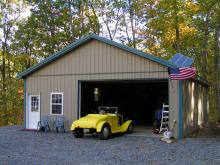 30x50x10 Garage with Oversized OH Door and Storage Space